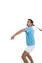 Badminton player playing badminton Royalty Free Stock Photo