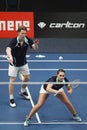 Badminton players Robin Tabeling and Mayke Halkema Royalty Free Stock Photo