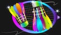 Badminton racket colorful art