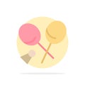 Badminton, Racket, Sports, Spring Abstract Circle Background Flat color Icon Royalty Free Stock Photo