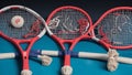 Badminton rackets for playing badminton