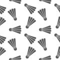 Badminton seamless pattern on white background