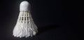 Badminton Shuttlecock with a Black Background Royalty Free Stock Photo