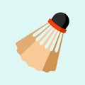 Badminton shuttlecock flat style vector illustration