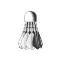 Badminton shuttlecock icon silhouette. Vector illustration. Badminton balls Royalty Free Stock Photo