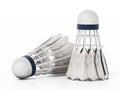 Badminton shuttlecocks isolated on white background. 3D illustration