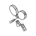 badminton sport game isometric icon vector illustration Royalty Free Stock Photo