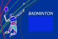 Badminton sport invitation poster or flyer