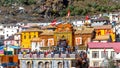 Badrinath Dham temple dedicated to Lord Vishnu situated in the town of Badrinath in Uttarakhand, India Royalty Free Stock Photo