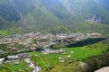 Badrinath Town in Valley, Uttarakhand, India Royalty Free Stock Photo