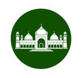 Badshahi Mosque vector icon. Badshahi masjid flat illustration. Badshahi masjid icon