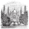 Badshahi Mosque vintage engraving