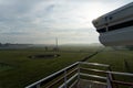 BADUNG/BALI-APRIL 14 2019: A landscape of Meteorological garden at Ngurah Rai Airport Bali in the morning when the sky full grey Royalty Free Stock Photo