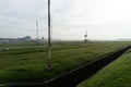 BADUNG/BALI-APRIL 14 2019: A landscape of Meteorological garden at Ngurah Rai Airport Bali in the morning when the sky full grey Royalty Free Stock Photo