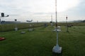 BADUNG/BALI-DECEMBER 07 2017: A landscape of Meteorological garden at Ngurah Rai Airport Bali in the morning when the sky full Royalty Free Stock Photo