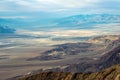 Badwater Basin and Indian Village from Dante`s View in Death Valley National Park, California, USA Royalty Free Stock Photo