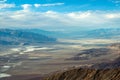 Badwater Basin and Indian Village seen from Dante`s View in Death Valley National Park, California, USA Royalty Free Stock Photo