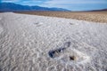 Badwater Basin Salt Flats, Death Valley National Park. California Royalty Free Stock Photo
