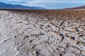 Badwater Basin Salt Flats, Death Valley National Park. California Royalty Free Stock Photo