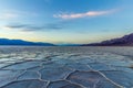 Badwater Basin at Sunset. Death Valley National Park. California, USA Royalty Free Stock Photo