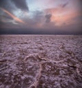 Badwater Basin Sunset Royalty Free Stock Photo