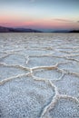 Badwater sunset, Death Valley Royalty Free Stock Photo