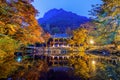 Baekyangsa Temple in autumn,Naejangsan Park in South Korea Royalty Free Stock Photo