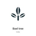 Bael tree vector icon on white background. Flat vector bael tree icon symbol sign from modern india collection for mobile concept