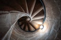 Spiral Stairs at Baeza Cathedral Bell Tower - Baeza, Jaen, Spain Royalty Free Stock Photo