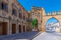 Baeza, Spain, May 26, 2021: Jaen gate and Villalar arch at Spani Royalty Free Stock Photo