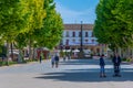 Baeza, Spain, May 26, 2021: Paseo de la Constitucion at Spanish