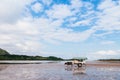 Baffalo cart tour on beach at Iriomote, Okinawa, Japan Royalty Free Stock Photo