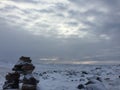 Inukshuk on the tundra