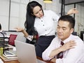 Baffled asian businesswoman Royalty Free Stock Photo