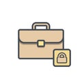 Bag, briefcase, business, lock, portfolio, suitcase, work icon Royalty Free Stock Photo