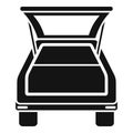 Bag car trunk icon simple vector. Open vehicle Royalty Free Stock Photo