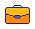 Bag case briefcase single isolated icon with filled line style