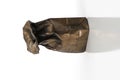 Bag cast in bronze