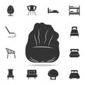 bag chair icon. Detailed set of furniture icons. Premium quality graphic design. One of the collection icons for websites; web des Royalty Free Stock Photo
