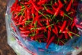 Chili peppers at the street market