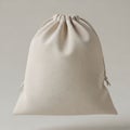 Bag is cinched at the top with a string closure, creating soft, gathered Royalty Free Stock Photo