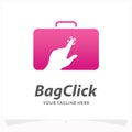 Bag Click Logo Design Template Royalty Free Stock Photo