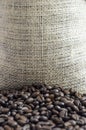 Bag of coffee beans Royalty Free Stock Photo
