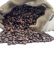 Bag of coffee beans Royalty Free Stock Photo