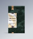 Bag of Coffee packaging design. Vector mockup