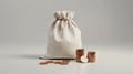 The bag of coins.AI generated image Royalty Free Stock Photo