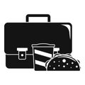 Bag cola cheesburger icon, simple style