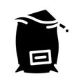 bag compost glyph icon vector illustration Royalty Free Stock Photo