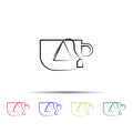 Bag, cup a tea multi color style icon. Simple thin line, outline vector of tea icons for ui and ux, website or mobile application Royalty Free Stock Photo