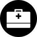 Bag, doctor, suitcase icon. Rounded vector design